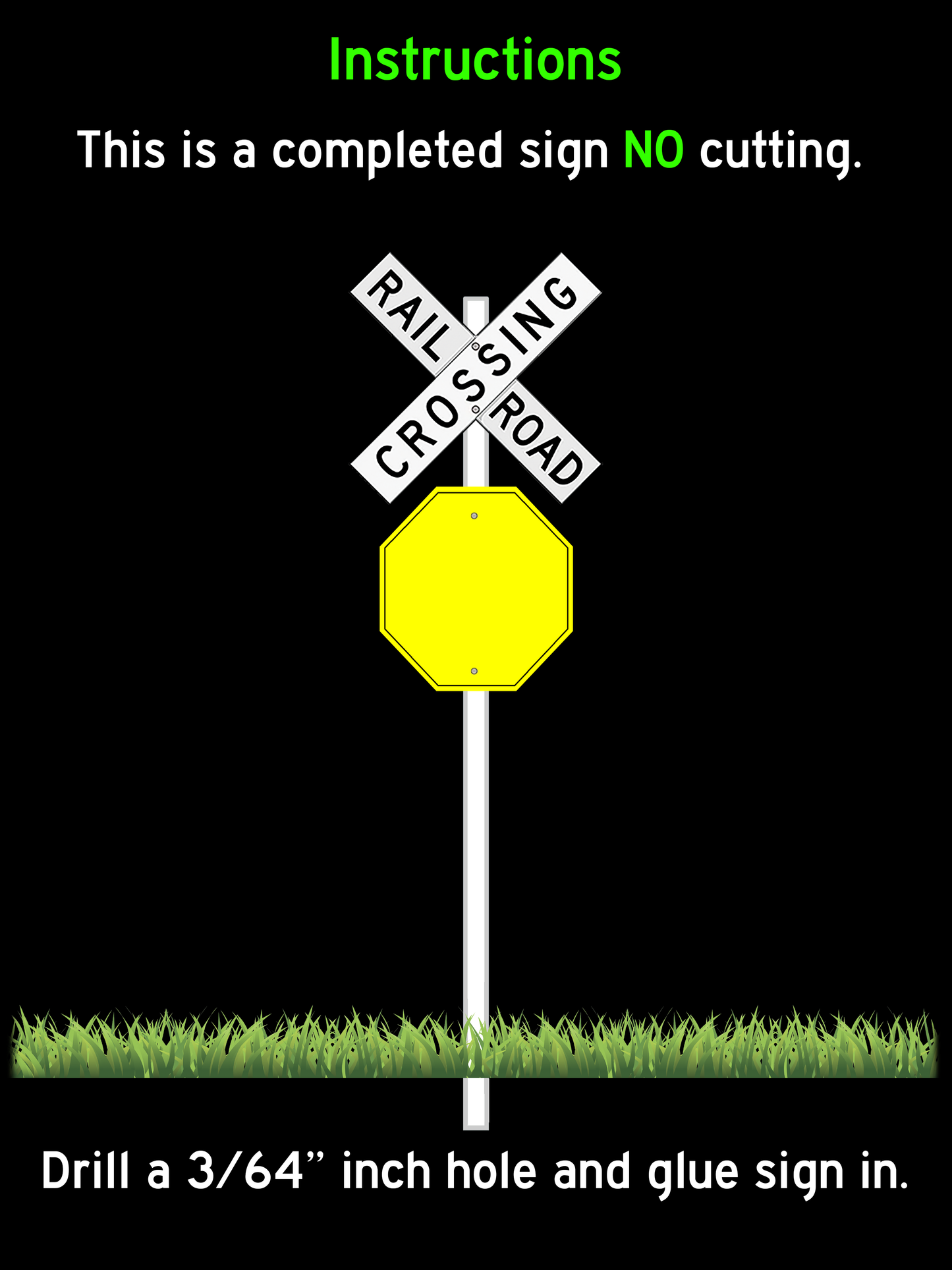 🟢 Crossbuck + Old Stop Sign