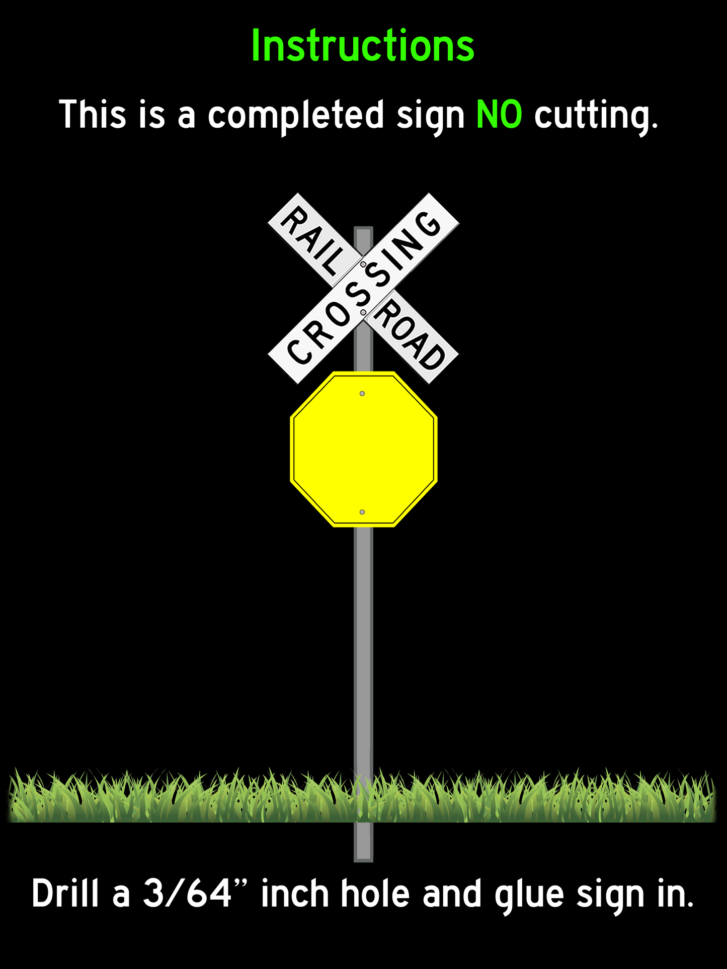 🟢 Crossbuck + Old Stop Sign
