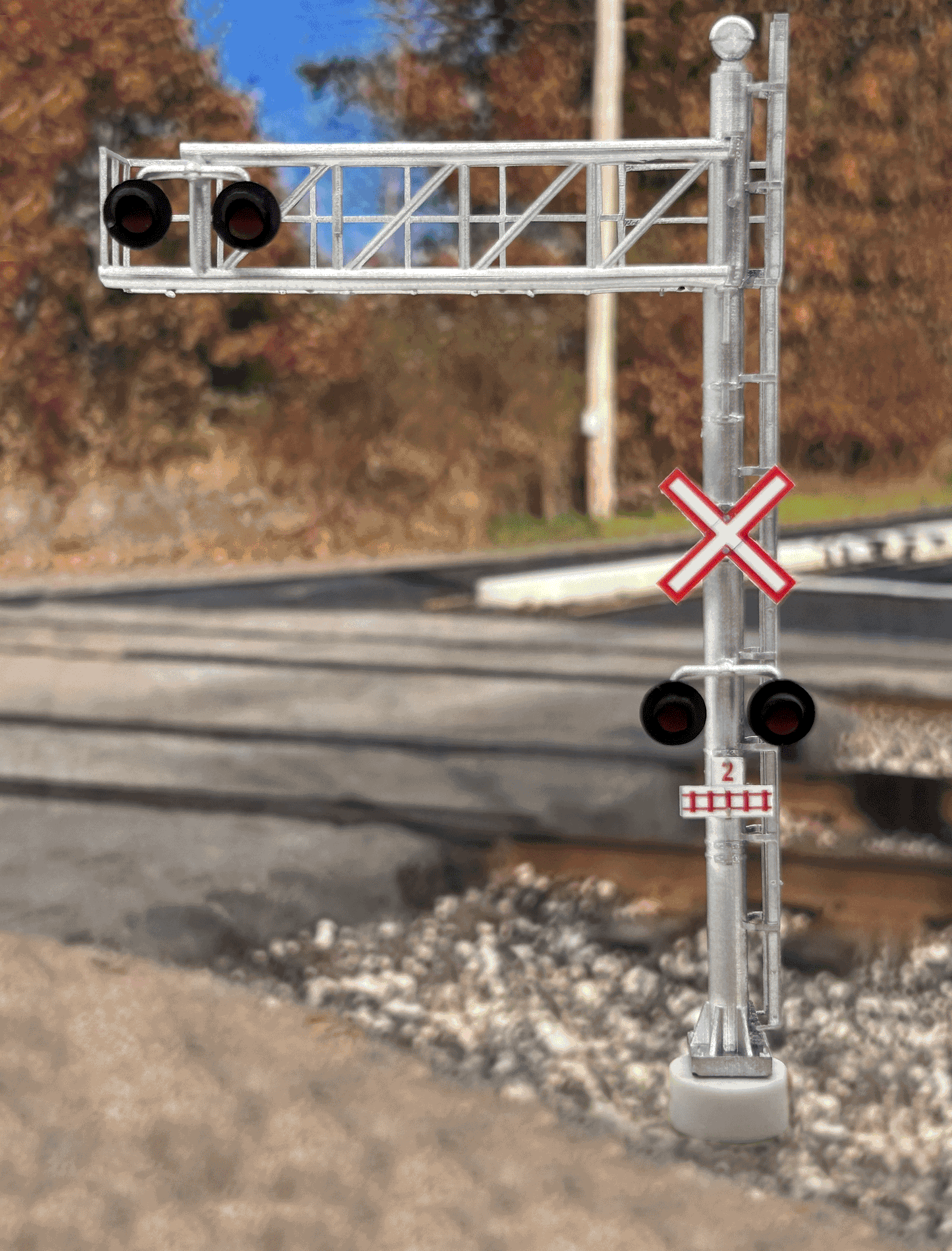 🟢  RR Crossing Cantilever - 2 Tracks - Canadian