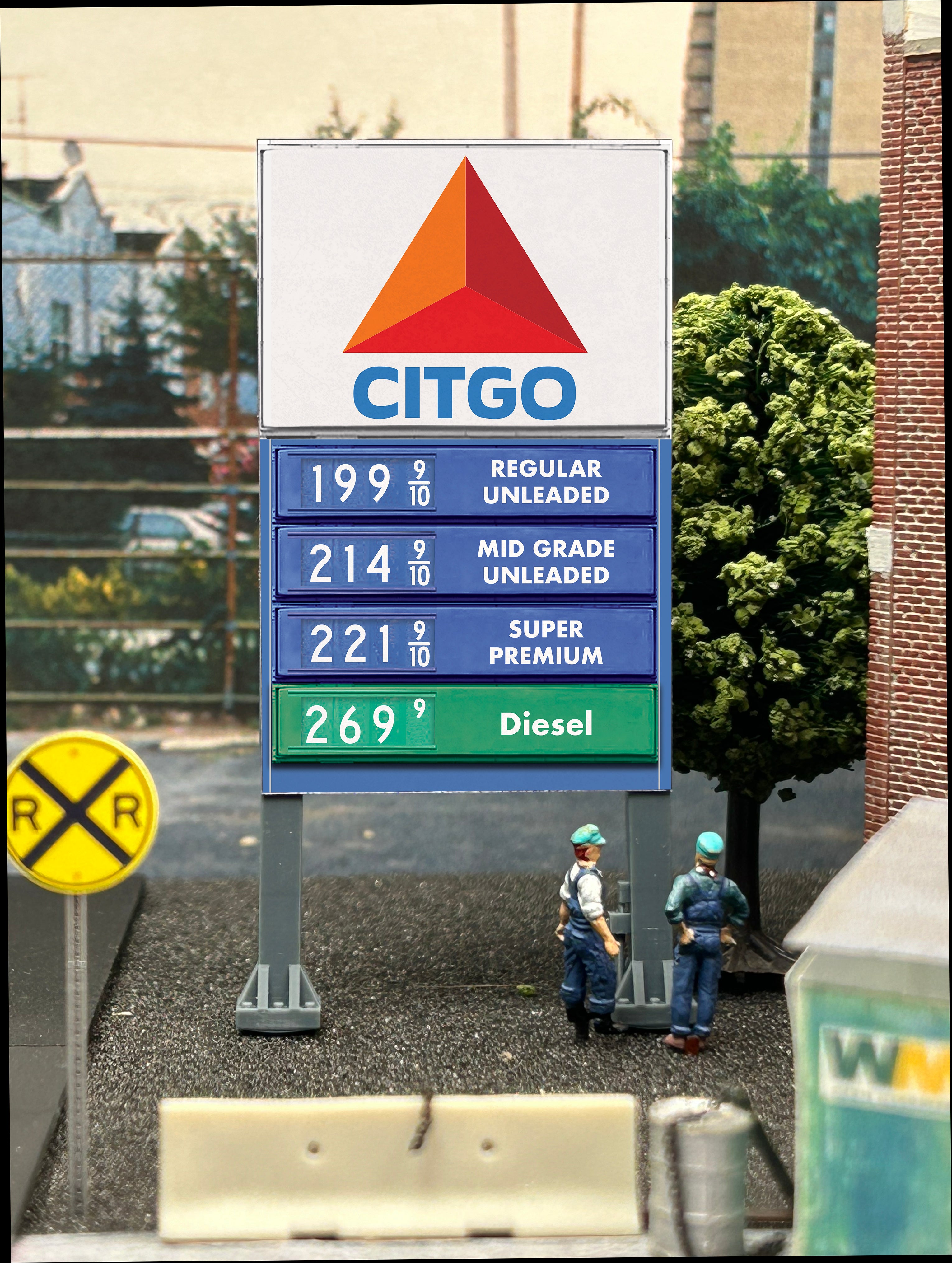 Scale Detailed Model Street and Railroad Signs in 1:87 HO Scale