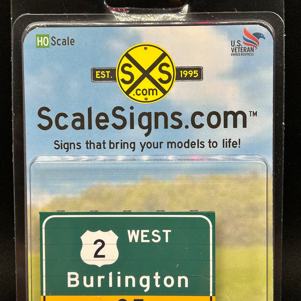 Custom Interstate Guide Signs HO-1765 1:87 HO Scale Highway Signs – ScaleSigns.com