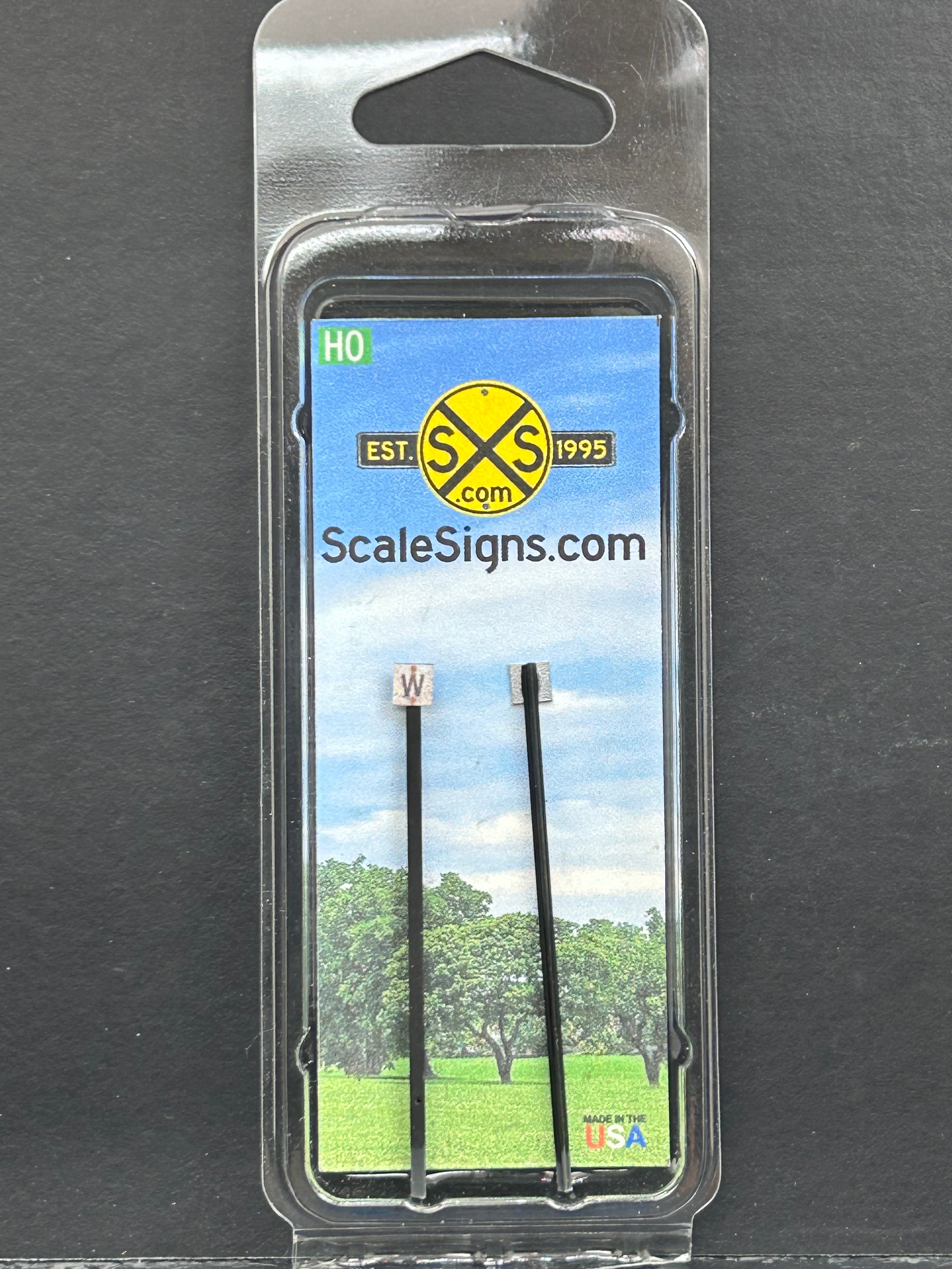 Scale Detailed Model Street and Railroad Signs in 1:87 HO – ScaleSigns.com
