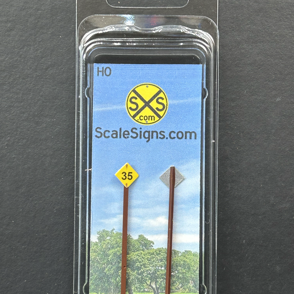 🟢 Railroad Speed Limit 35 – ScaleSigns.com