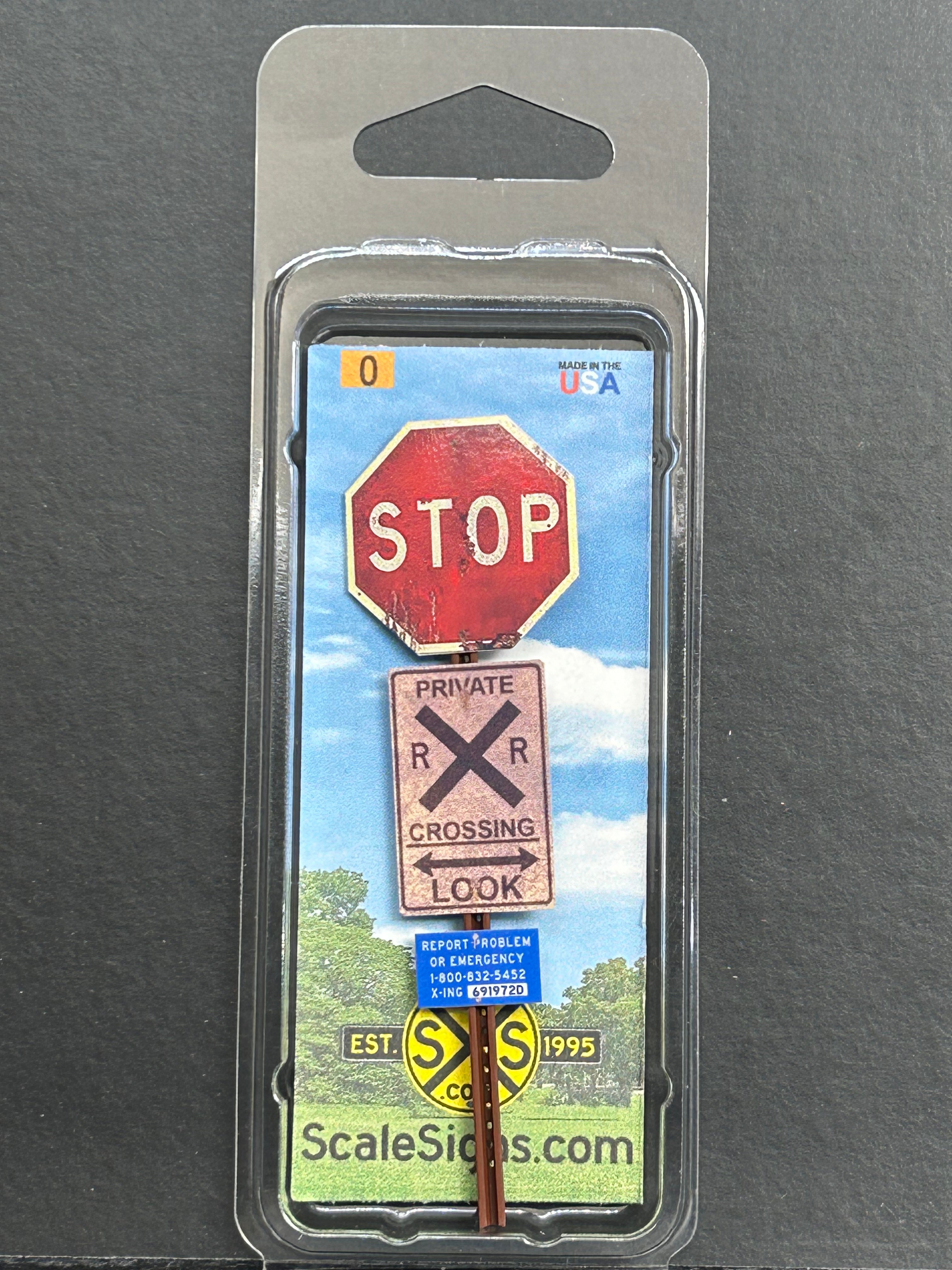 Scale Detailed Model Street and Railroad Signs in 1:48 O Scale ...