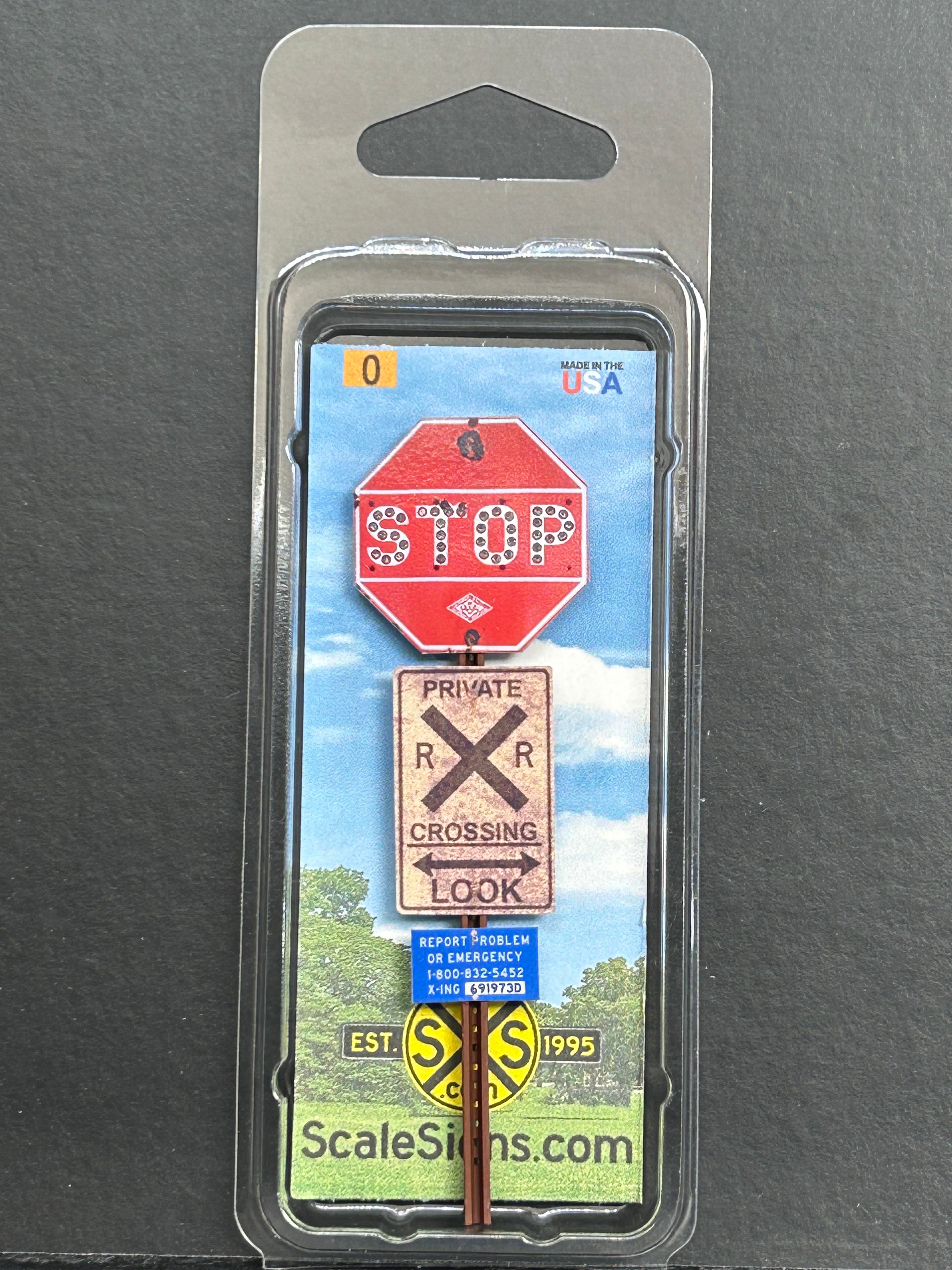 Scale Detailed Model Street and Railroad Signs in 1:48 O Scale ...