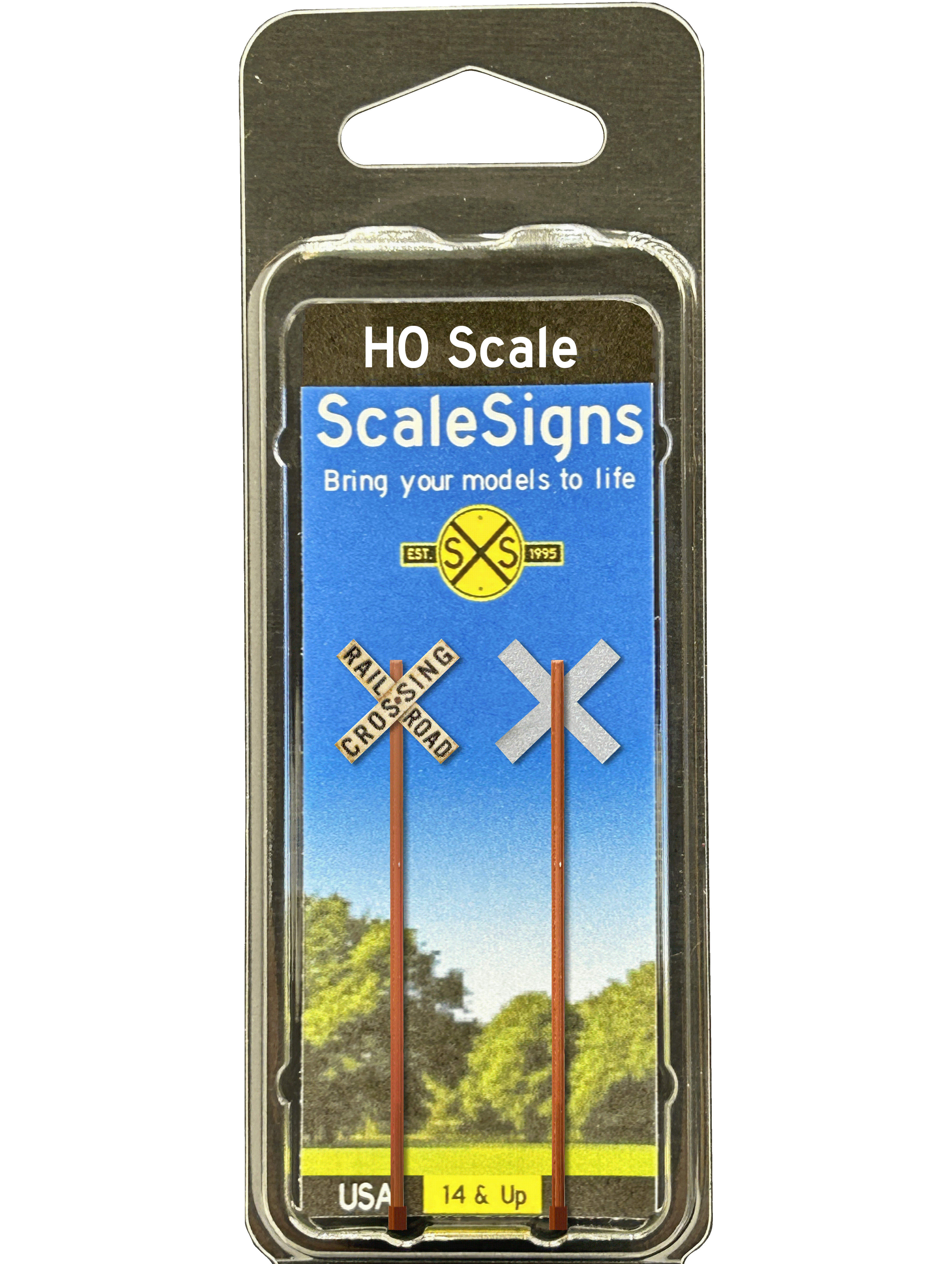 Scale Detailed Model Street and Railroad Signs in 1:87 HO – ScaleSigns.com