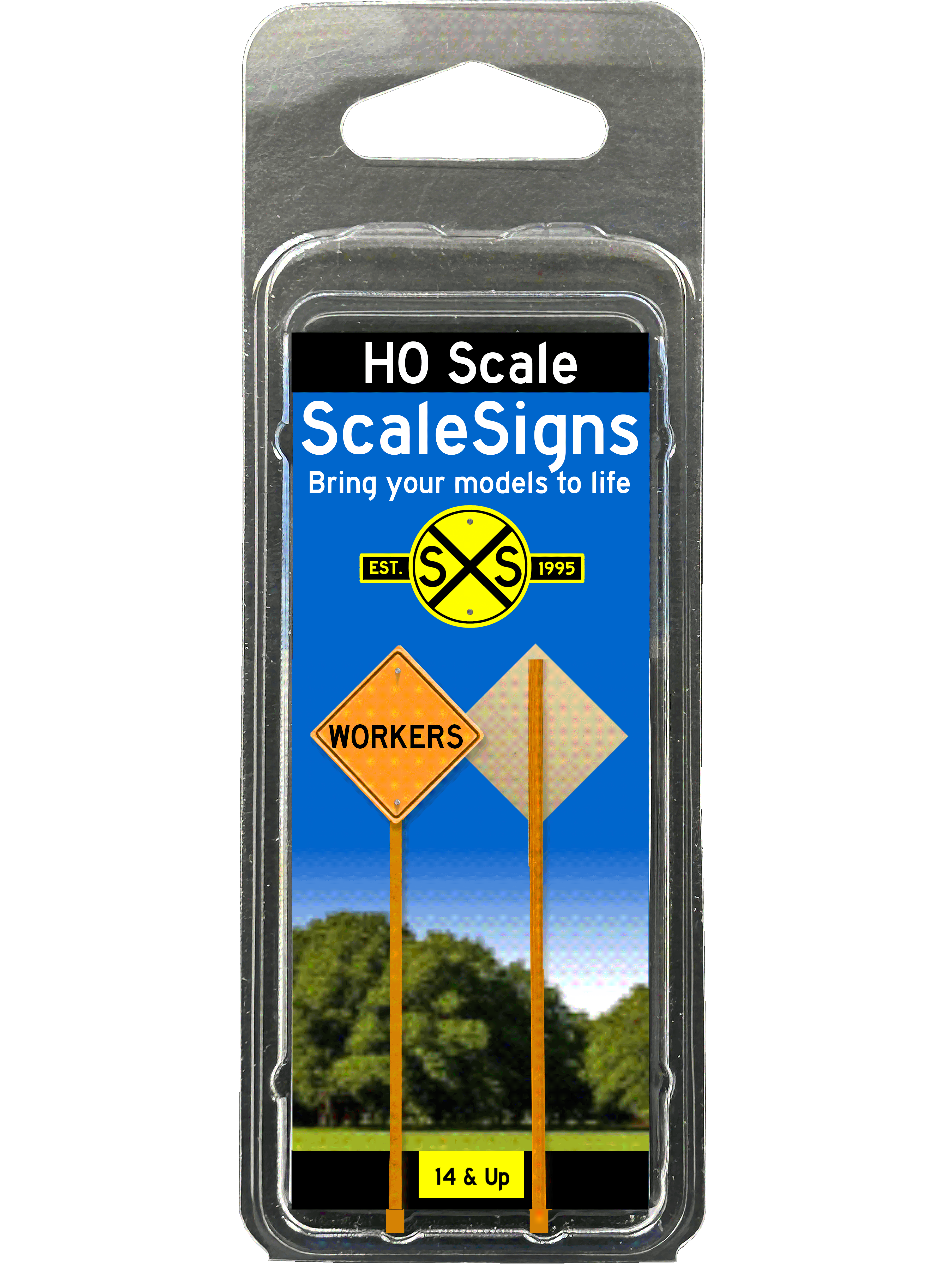 Part# HO-4003 / 1:87 HO Scale Construction Signs. – ScaleSigns.com