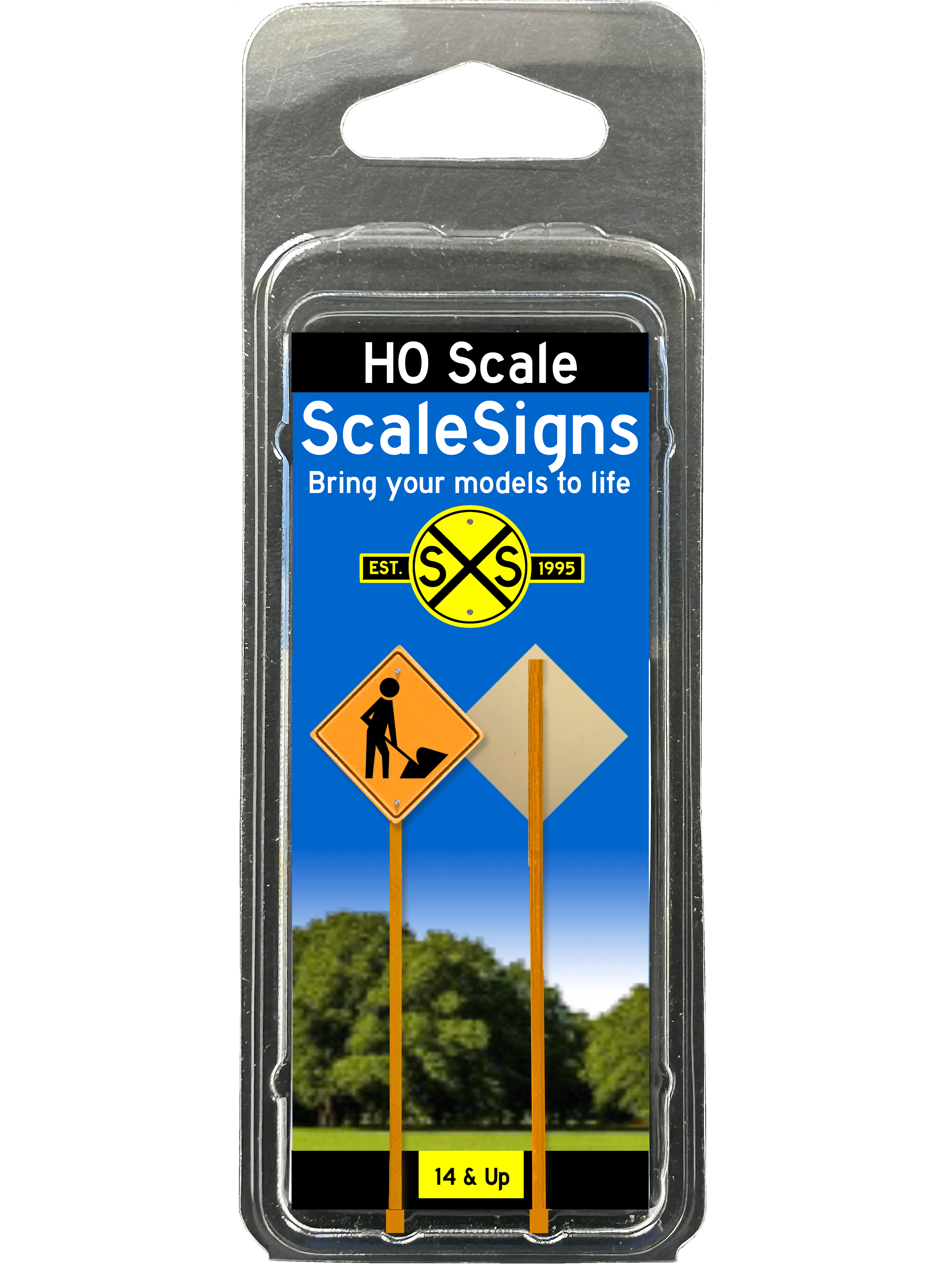 Part# HO-4003 / 1:87 HO Scale Construction Signs. – ScaleSigns.com