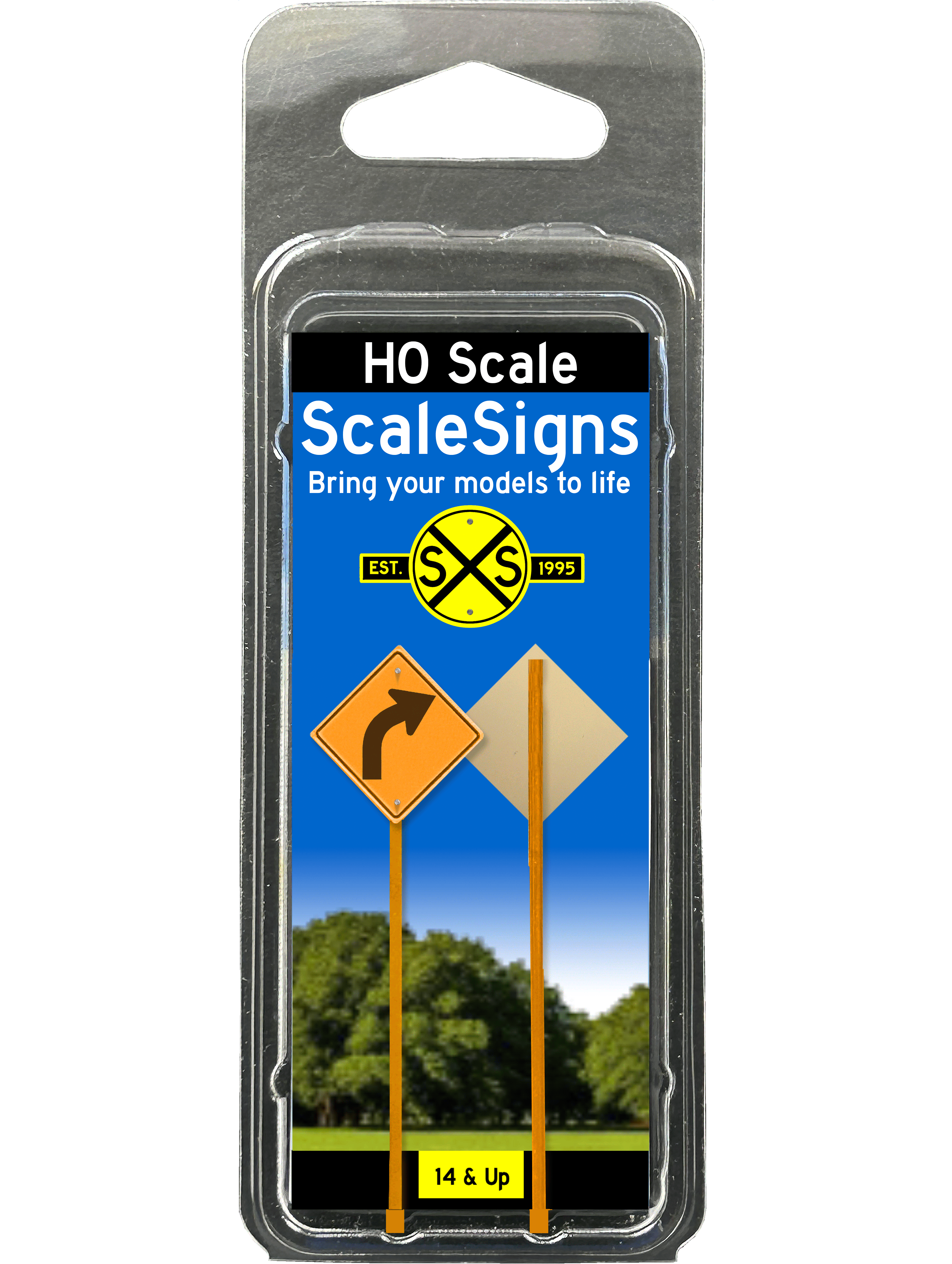 Part# HO-4003 / 1:87 HO Scale Construction Signs. – ScaleSigns.com
