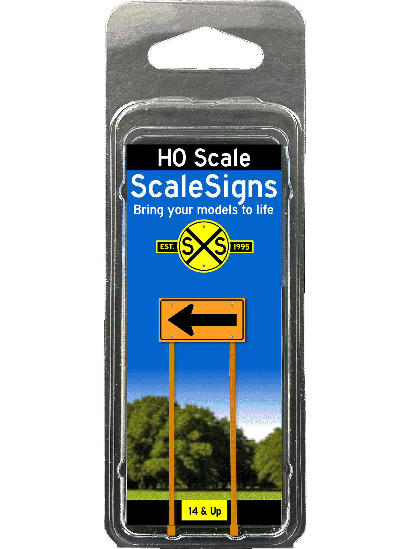 Scale Rider Sign Scale Detailed Model Street and Railroad Signs in 1:87 HO – ScaleSigns.com