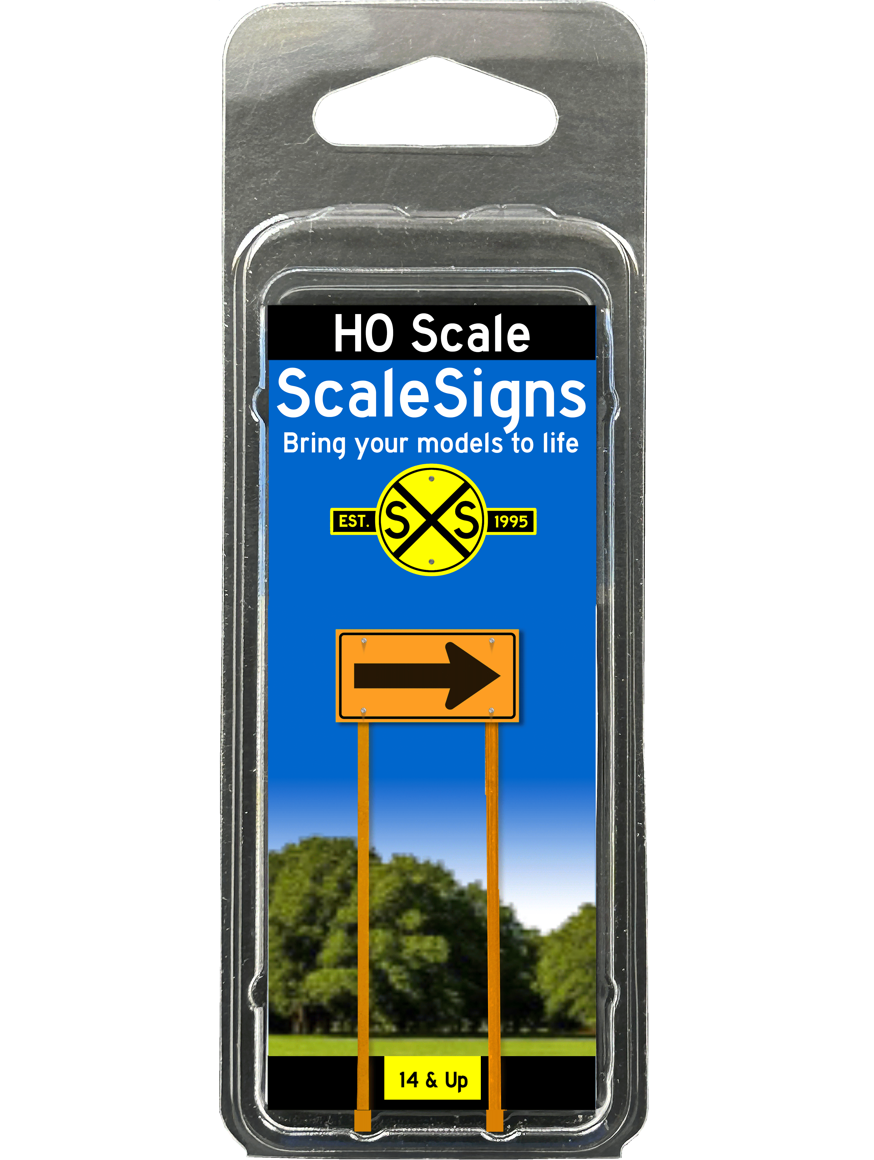Scale Detailed Model Street and Railroad Signs in 1:87 HO – ScaleSigns.com