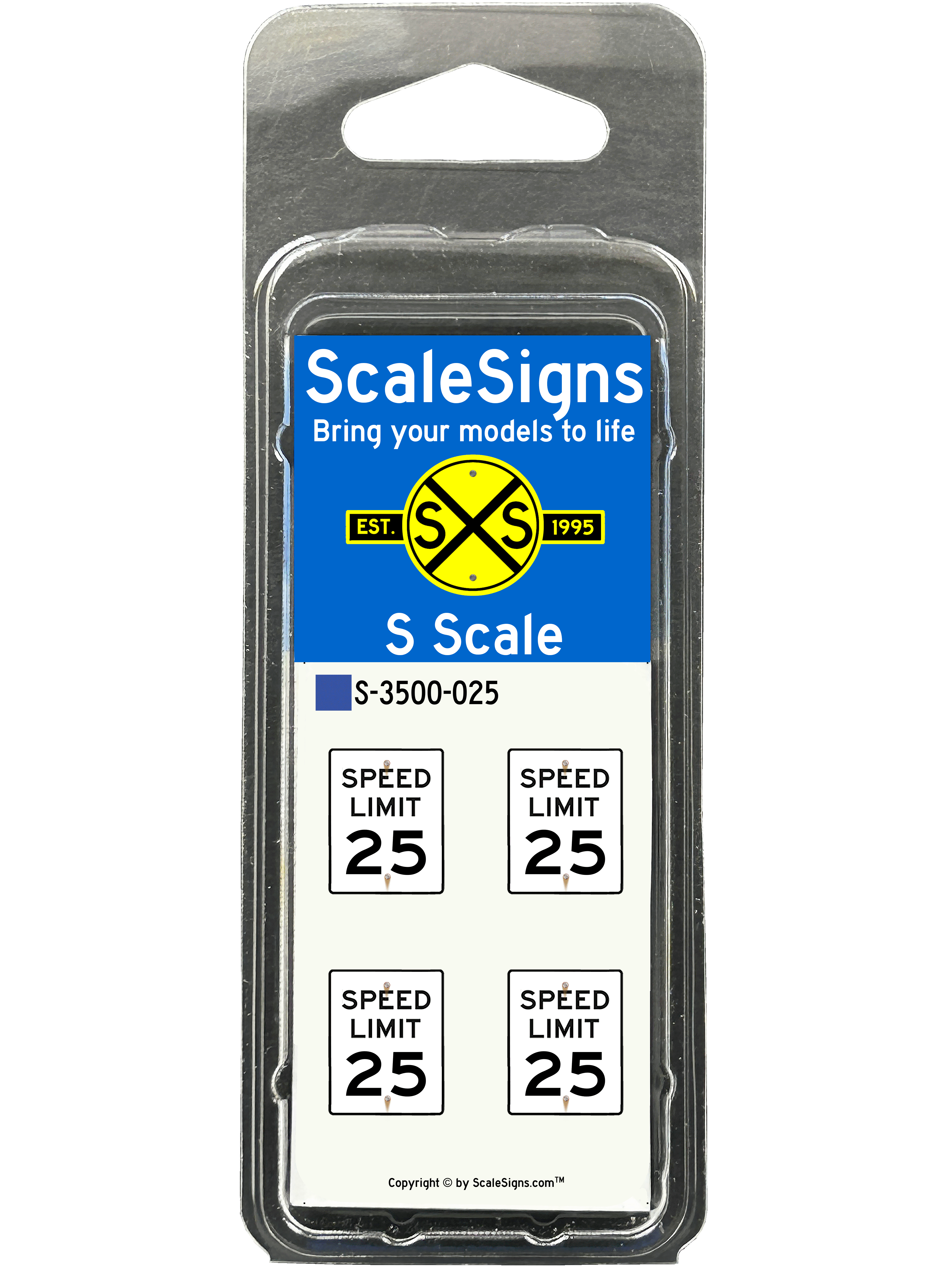 Detailed Model Street and Railroad Signs in 1:64 S Scale – ScaleSigns.com