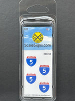 HO-1762 / Interstate 1 digit highway signs