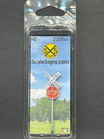 HO-2205-v1 / Crossbuck + Stop Sign