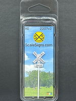 HO-2207-v2 / WH Crossbuck + 2 Tracks
