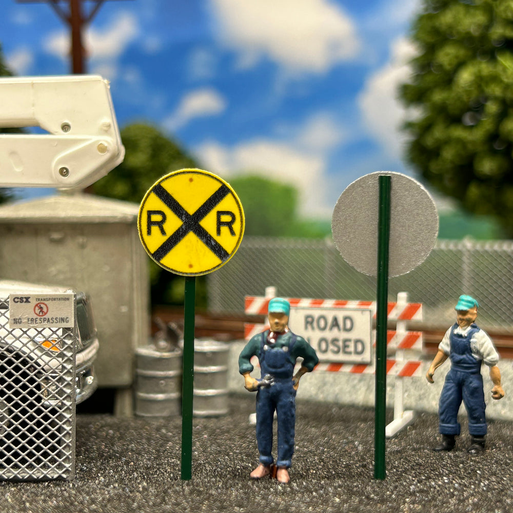 Model Train Open Sign HO Scale Detailed Model Street & Railroad Traffic Road Signs in 1:87 ...
