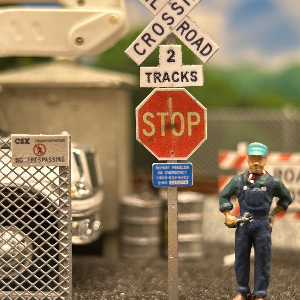 Model Rail Sign Scale Detailed Model Street and Railroad Signs in 1:87 HO – ScaleSigns.com